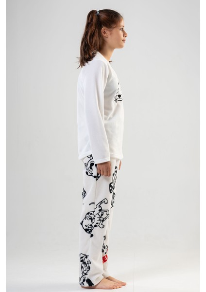 Pamuklu Kız Çocukpolar Uzun Kol Pijama Takım modelleri