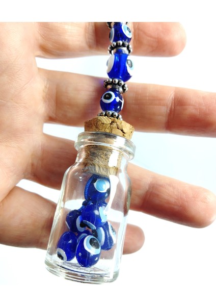 Cam Şişe Nazar Boncuğu Anahtarlık/araba Dikiz Ayna Süsü El Yapımı Eşya fırsatları