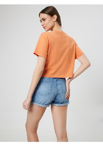 Regular Long Crop Kadın Tshirt K.Kol modelleri