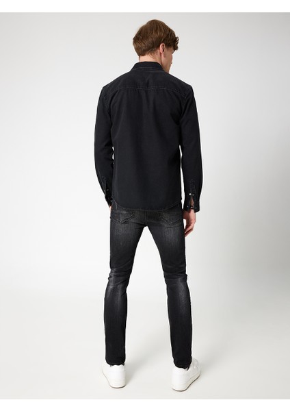 Slim Fit Erkek Gömlek U.kol