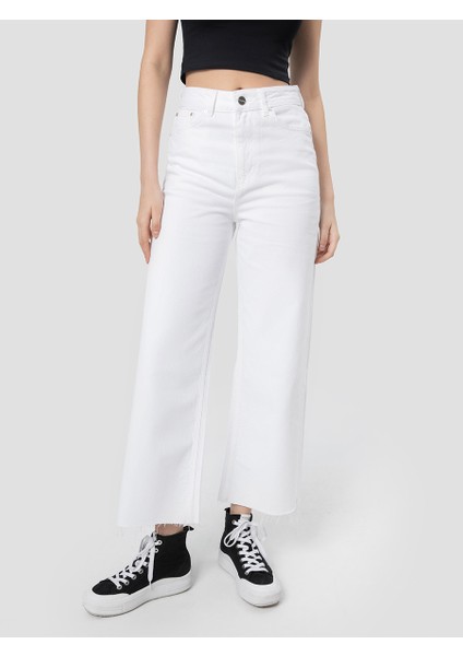 Crop Wide Leg Regular Fit Bayan Pantolon modelleri