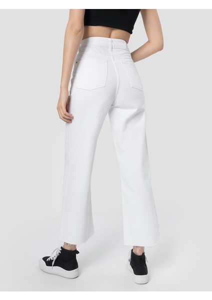 Crop Wide Leg Regular Fit Bayan Pantolon fırsatları
