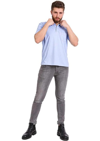 Polo Yaka Rahat Kalıp Cepli Tshirt Özel Üretim Regular Fit