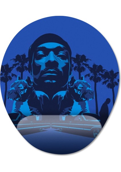 Snoop Dogg Bilek Destekli Mousepad Model - 3 Oval