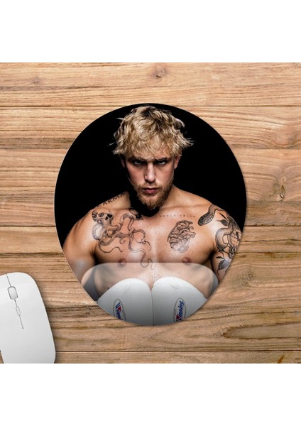 Jake Paul Bilek Destekli Mousepad Model - 1 Oval fiyatları