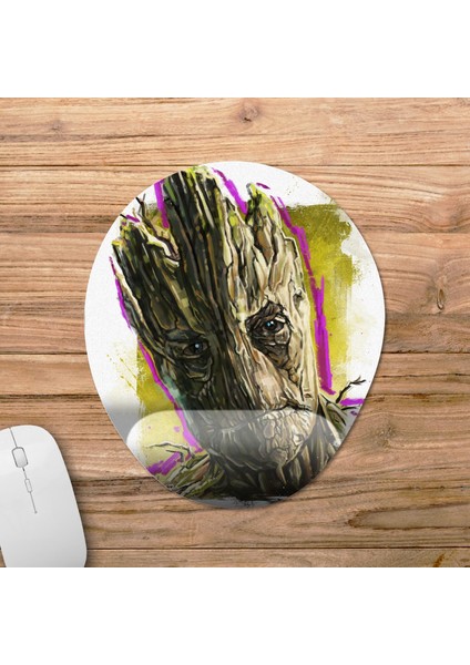 Groot - Marvel Bilek Destekli Mousepad Model - 4 Oval