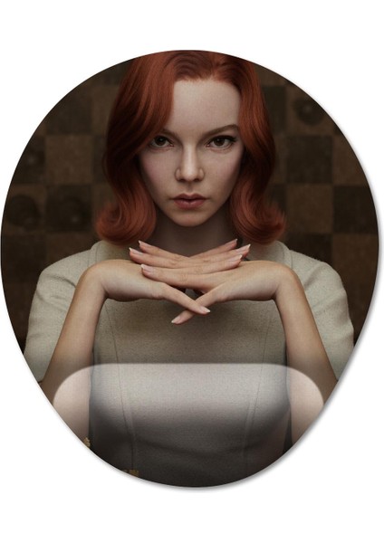 The Queen's Gambit Bilek Destekli Mousepad Model - 6 Oval