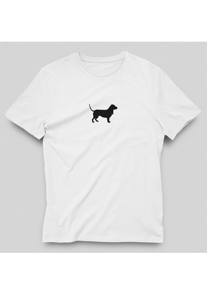 Kadın Beyaz Köpek / Dog Symbol Basıc T-Shırt