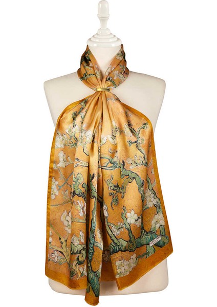 Hardal Badem Çiçeği Ipek Fular