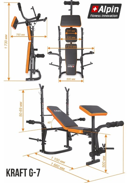 Bench Alpin Kraft G-7 Ağırlık Sehpası indirimleri