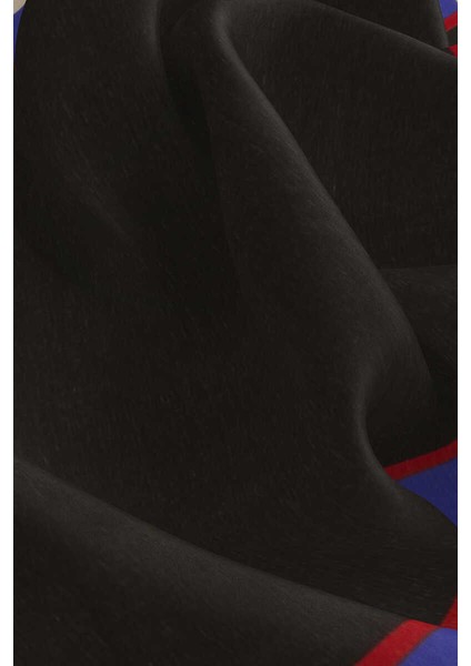 Siyah Geniş Bordürlü Düz Ipek Mendil modelleri