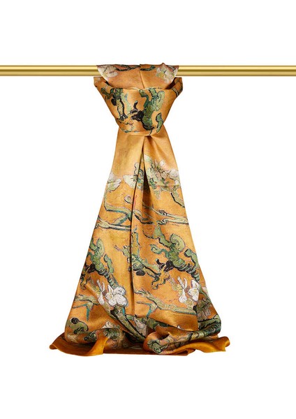 Hardal Badem Çiçeği Ipek Şal