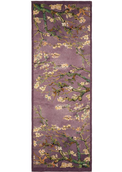 Mor Badem Çiçeği Ipek Şal fırsatları