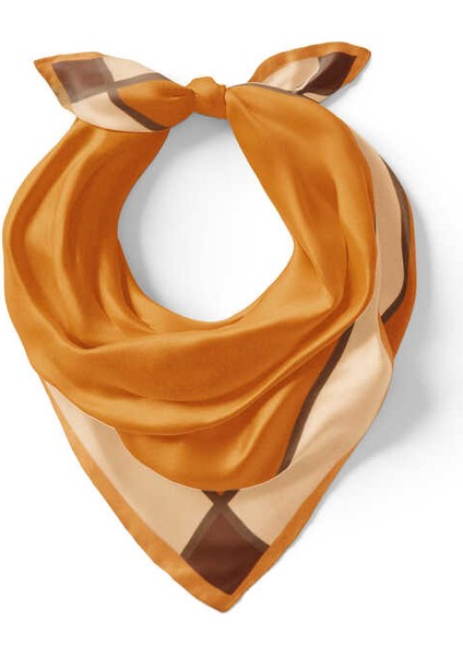 Hardal Geniş Bordürlü Düz Ipek Mendil fiyatları