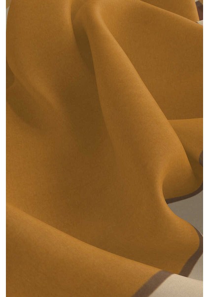 Hardal Geniş Bordürlü Düz Ipek Mendil modelleri