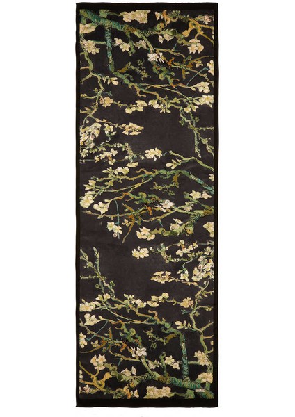 Siyah Badem Çiçeği Ipek Şal fırsatları