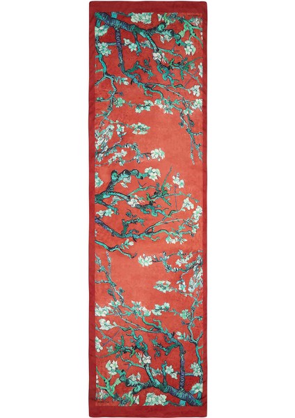 Bordo Badem Çiçeği Ipeksi Fular fırsatları