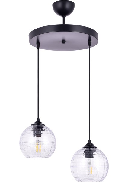 Neva 2 Li Şeffahcamlı Sarkıt Avize (Siyah) fiyatları