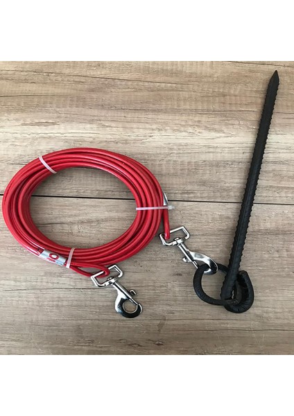 6 mm 10 M Köpek Bahçe Bağlama Halatı + Hayvan Kazığıı