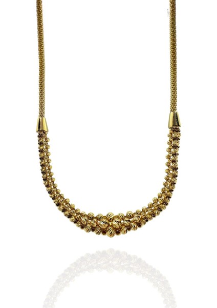 14 Ayar Kayze Sık Dorikalı Süzme Kolye