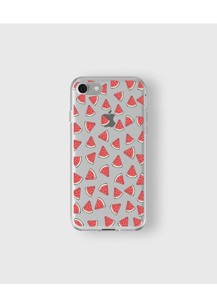 Iphone 6/6s Uyumlu Karpuz Tasarımlı Şeffaf Kılıf