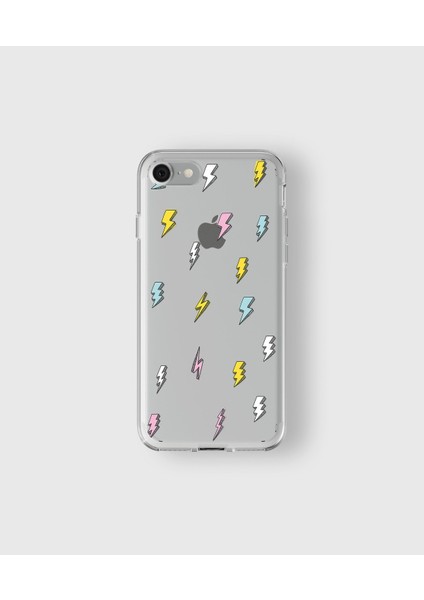 Iphone 6 Plus / 6s Plus Uyumlu Şimşek Tasarımlı Şeffaf Kılıf