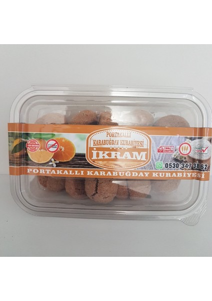 Karabuğday Kurabiyesi Portakallı 200 gr