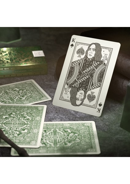 Harry Potter Green Yeşil Slytherin Oyun Kağıdı Kartı Kartları Destesi Koleksiyonluk modelleri
