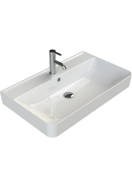 Seramik Cerastyle (Hera) Tezgah Üstü Çanak Lavabo 80X48 B.delikli