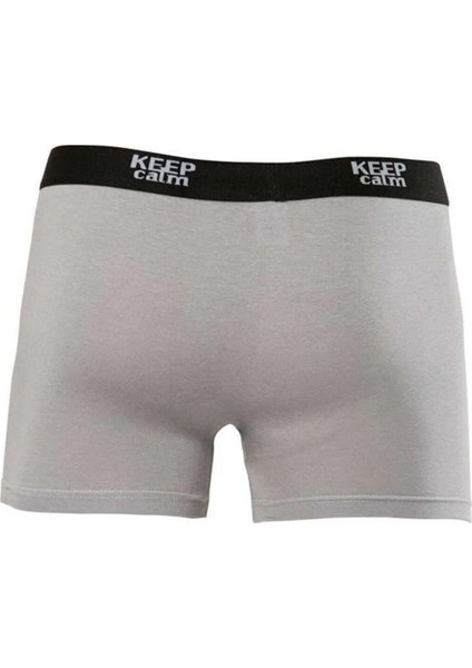 10 Adet,(Ekonomik Paket) Modal Rahat Erkek Boxer %47 Pamuk %47 Modal %6 Likra Gri