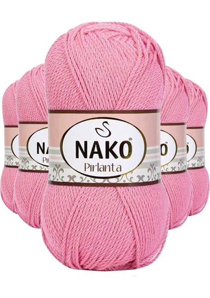 5 Adet Pırlanta Amigurumi El Örgü İpi Yünü Pembe 6740