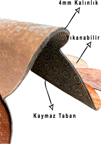 Dekoratif Özel Tasarım Modern Yıkanabilir Ince Kaymaz Taban Leke Tutmaz Modern Mutfak Halısı