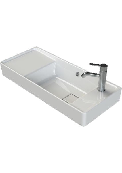 Seramik Cerastyle Sharp Mobilya Uyumlu Etajerli Lavabo 80 x 35 044700 U