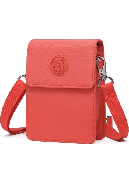 Küçük Telefonluk Kadın Çantası Krinkıl Kumaş 3173 Nar modelleri