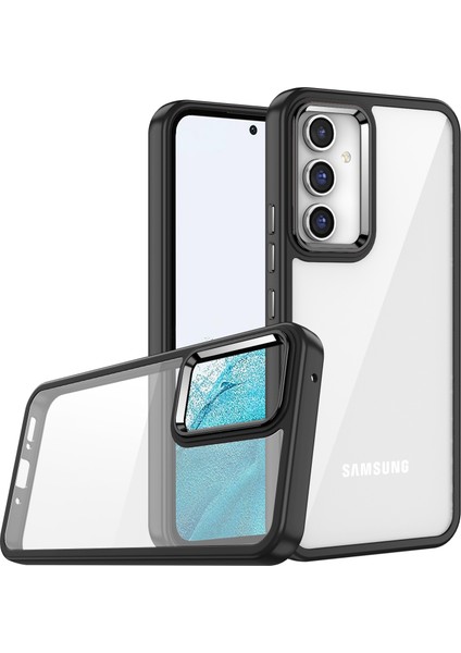 Samsung Galaxy A04S Kılıf Flora Silikon Arkası Şeffaf + Ekran Koruyucu