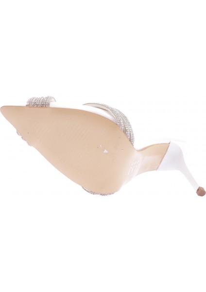 YSF-06-23Y Kadin Silver Taşli Burgu Bantli Abiye Ayakkabi indirimleri