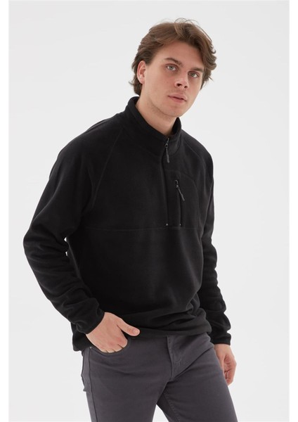 22K0051E1 Erkek Yarım Fermuarlı Polar Sweat