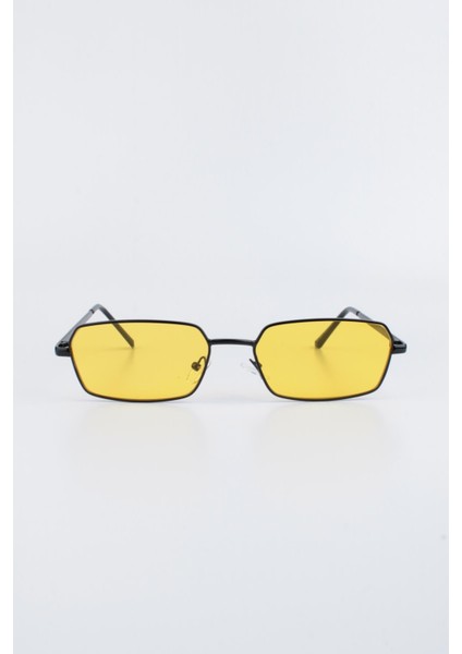 Unisex Sarı Uv 400 Korumalı Güneş Gözlüğü 23SM58037R05