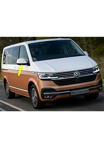 VW Caravelle 2020-2022 Sağ Yan Dış Ayna Alt Kapağı Siyah 7E1857604B