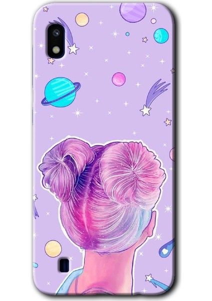 Samsung Galaxy A10 Kılıf Hd Desen Baskılı Arka Kapak - Uzaylı Kız