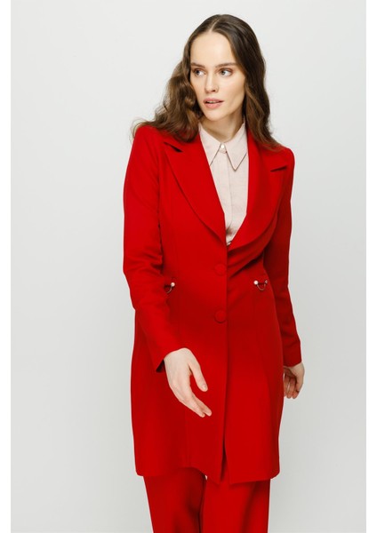 Inci Aksesuar Detaylı Pantolon Ceket Takım Kırmızı fiyatları