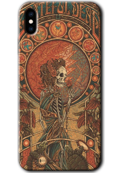 iPhone Xs Max Kılıf Hd Desen Baskılı Arka Kapak - Iskelet Aşk