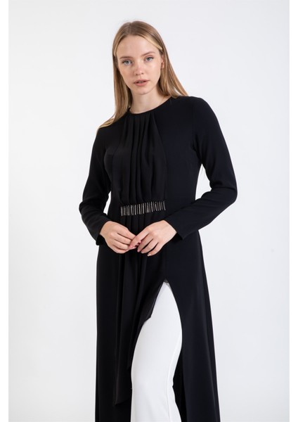 Pilise Detaylı Pantolonlu Takım Ekru modelleri