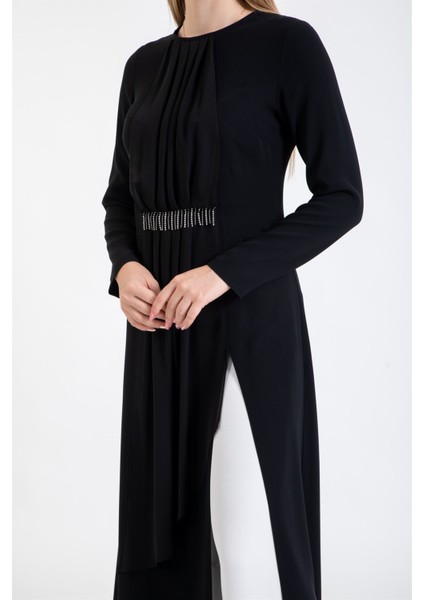 Pilise Detaylı Pantolonlu Takım Ekru indirimleri