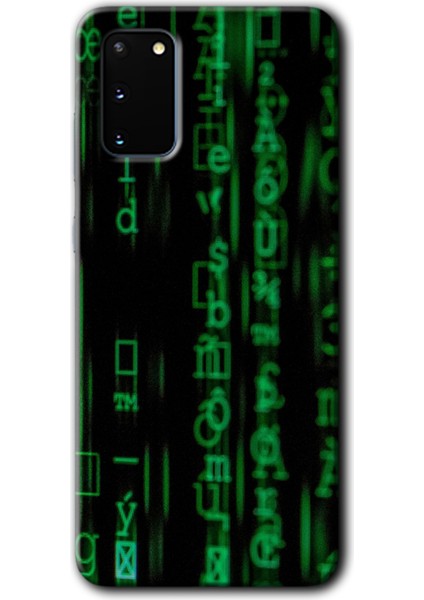 Samsung Galaxy S20 Kılıf Hd Desen Baskılı Arka Kapak - Matrix