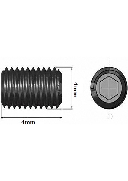 M4X4 Setskur Vida 10'lu Paket - 3D Yazıcı Uyumlu