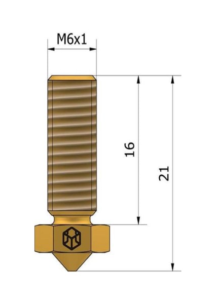 Csa 0.4mm Volcano Nozzle - Artillery Sidewinder X1/x2 Uyumlu