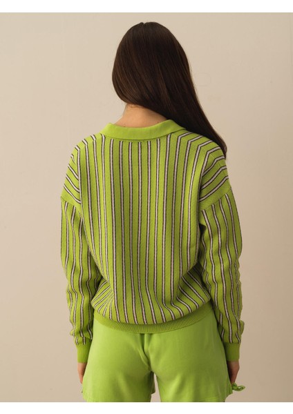 %100 Pamuk Oversize Polo Kazak