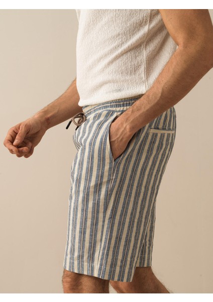 Pamuk Keten Karışımlı Regular Fit Şort