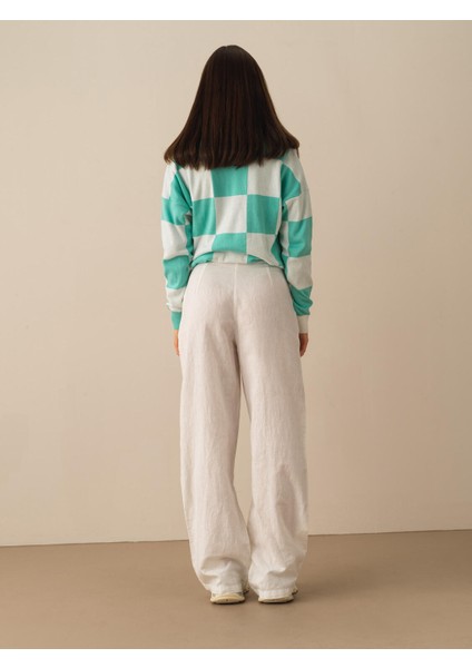 %100 Keten Oversize Pantolon indirimleri